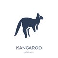 Kangaroo icon. Trendy flat vector Kangaroo icon on white background from animals collection Royalty Free Stock Photo