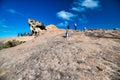 KANGAROO ISLAND, AUSTRALIA - SEPTEMBER 13, 2018: Remarkable Rocks along Flinders Chase National Park Royalty Free Stock Photo