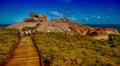 KANGAROO ISLAND, AUSTRALIA - SEPTEMBER 13, 2018: Remarkable Rocks along Flinders Chase National Park Royalty Free Stock Photo