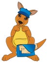 Kangaroo like a postmen