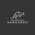 Kangaroo line logo -  illustration Royalty Free Stock Photo