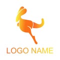 Kangaroo logo icon for company or travel agent vector