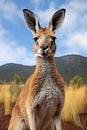 Kangaroo (Macropus giganteus) in the Australian Outback