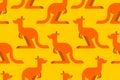 Kangaroo pattern seamless. Australia animal background. Vector i Royalty Free Stock Photo