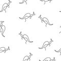 Kangaroo pattern seamless Royalty Free Stock Photo