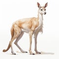 Kangaroo In The Last Unicorn: Full Body Image On White Background