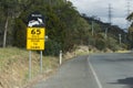 Kangaroo road protection sign Royalty Free Stock Photo