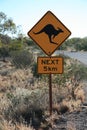 Kangaroo Road Sign, Australia Royalty Free Stock Photo