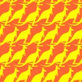 Kangaroo seamless pattern. Australian wallaby ornament. Texture