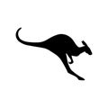 Kangaroo in jump graphic icon