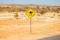 Kangaroo Sign in Northern Territory Australia Royalty Free Stock Photo