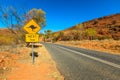 Kangaroo sign in Red Centre Australia