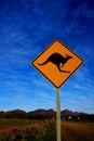 Kangaroo Sign at Wilpena Pound Royalty Free Stock Photo