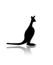 Kangaroo silhouette Royalty Free Stock Photo