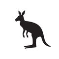 kangaroo silhouette Royalty Free Stock Photo