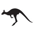 Kangaroo silhouette Royalty Free Stock Photo