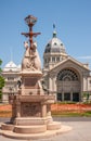 Kangaroo statue and Dome of Royal Exhibition building, Melbourne, Australia