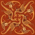 Kangaroo tribal ornament