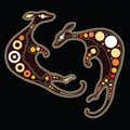 Kangaroo vector, Aboriginal art kangaroo