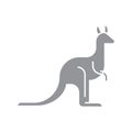 kangaroo. Vector illustration decorative design Royalty Free Stock Photo