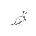 Kangaroo. Vector illustration decorative design Royalty Free Stock Photo