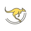 kangaroo. Vector illustration decorative design Royalty Free Stock Photo
