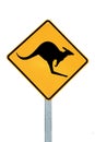 A kangaroo warning sign Australia Royalty Free Stock Photo