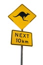 Kangaroo warning sign