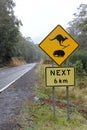 Kangaroo and Wombat Road Sign 2 Royalty Free Stock Photo