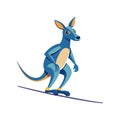 Kangaroos Fun Slacklining Adventure Royalty Free Stock Photo