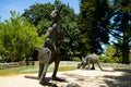 Kangaroos Statue Royalty Free Stock Photo
