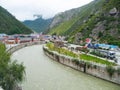 Kangding mountain city in Sichuan Royalty Free Stock Photo