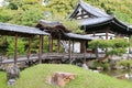 The Kangetsu-dai bridge in the garden at Kodaiji Temple in Kyoto