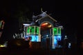 The Kangla Palace gate - night view, in Imphal, Manipur, India Royalty Free Stock Photo