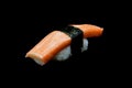 Kani sushi or Crab stick top on rice rap by Seaweed. Japanese tradition food