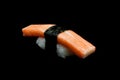 Kani sushi or Crab stick top on rice rap by Seaweed. Japanese tradition food Royalty Free Stock Photo