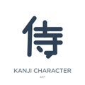 kanji character icon in trendy design style. kanji character icon isolated on white background. kanji character vector icon simple