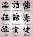 Kanji symbols Royalty Free Stock Photo