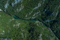 Kanjon unca viewed from above, small river close to Martin Brod in Bosnia and Hercegovina, known also for nice waterfalls on Una Royalty Free Stock Photo