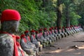 Kanmangafuchi stone Buddha statues in Nikko area, Japan Royalty Free Stock Photo