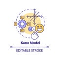 Kano model multi color concept icon