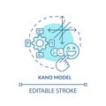 Kano model soft blue concept icon