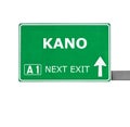 KANO road sign isolated on white