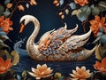 Kanok Dreams: Majestic Swans in Intricate Patterns