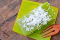 Kanom Piak poon is name of Thai dessert Royalty Free Stock Photo