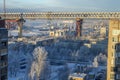 Kanonersky island of Saint-Petersburg, Russia, construction of s