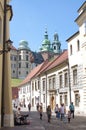 Kanonicza Street at the foot of the Wawel Castle in Krakow Royalty Free Stock Photo