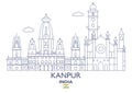 Kanpur City Skyline, India Royalty Free Stock Photo