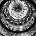 Kansas Capitol Dome Interior In Black And White Royalty Free Stock Photo