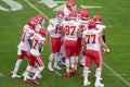 Kansas City Chiefs MVP Quarterback Patrick Mahomes in the Huddle